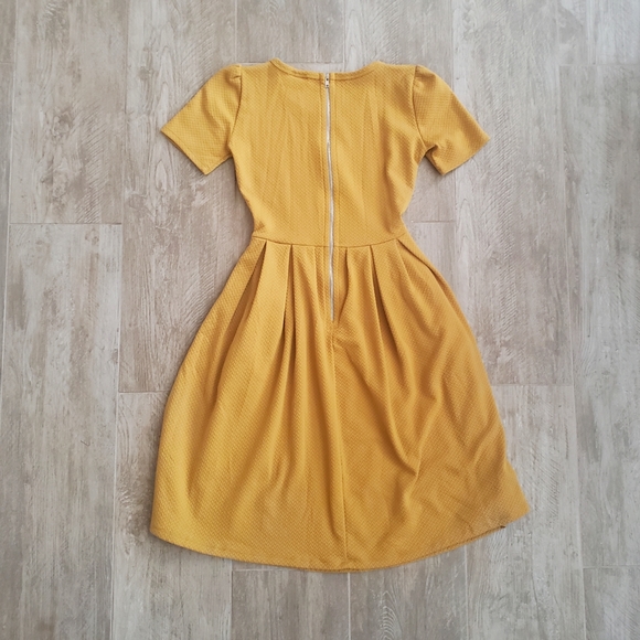 Lularoe Solid Mustard Amelia Dress - Picture 5 of 5